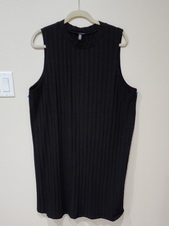 Eileen Fisher Dresses & Skirts - Eileen Fisher Ribbed Tank Dress Crewneck Tencel Blend Black Minimalist size 1X